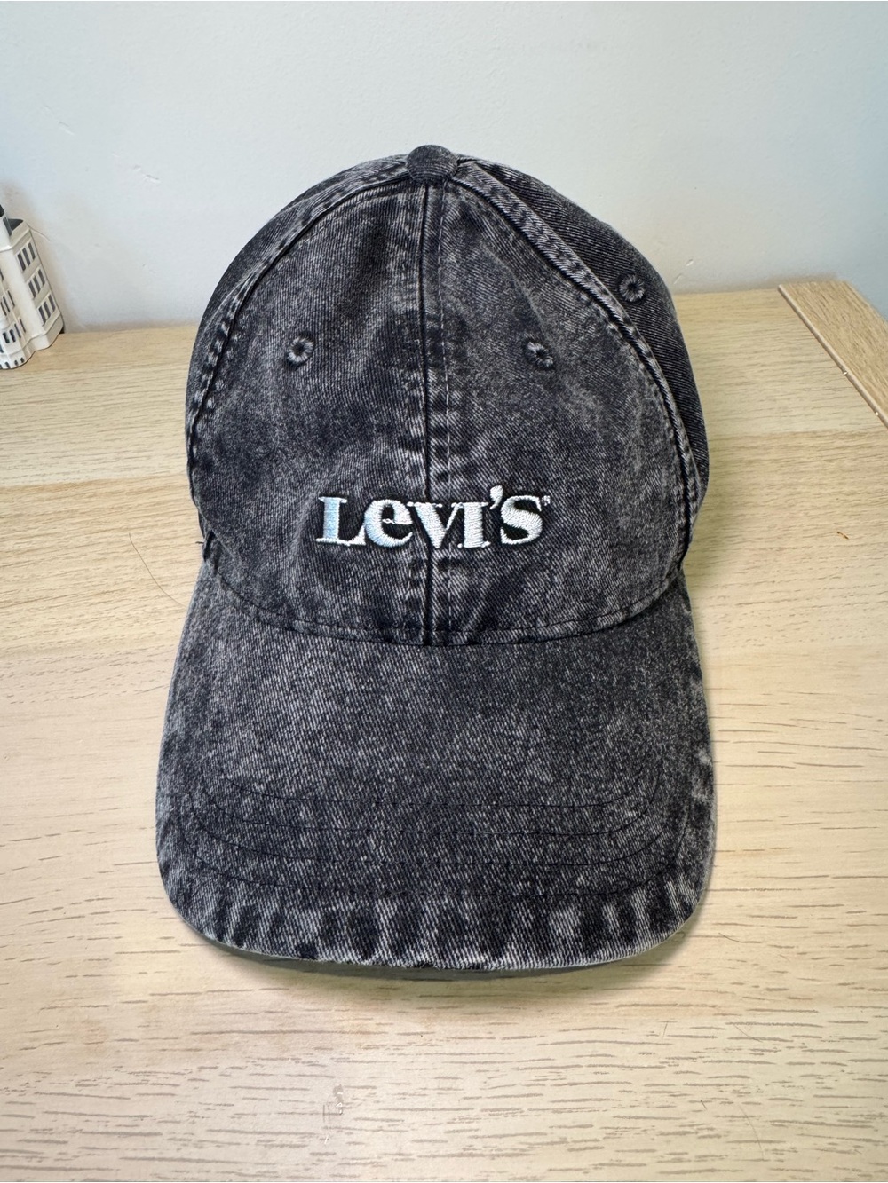 Levi's Black Washed Denim Baseball Cap